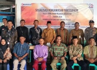 Panwascam Temiang Pesisir Sosialisasi Pengawasan Partisipatif Pemilukada 2024