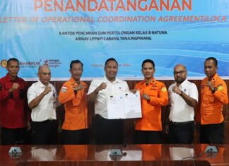 Basarnas – LPPNPI Teken Perjanjian Koordinasi Operasional Layanan Navigasi di Wilayah Natuna dan Anambas