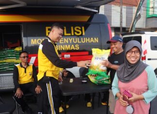 Polres Bantul Salurkan 1 Ton Beras SPHP di CFD Paseban