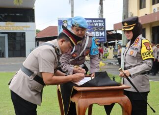 Polres Bantul Gelar Sertijab Sejumlah Pejabat Utama, Kapolres Tekankan Profesionalisme dan Regenerasi