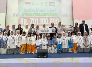 Syafana Islamic School Salurkan Bantuan Kemanusiaan Rp701 Juta untuk Palestina