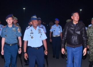 Menhan Sambagi Lanud RSA Natuna, Sampaikan Pesan Strategis