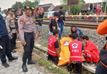Warga Godean Tewas Tertabrak Kereta Api