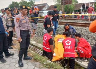 Warga Godean Tewas Tertabrak Kereta Api