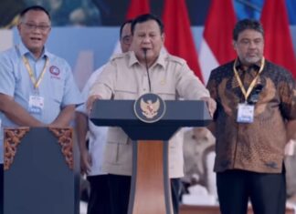 Presiden Prabowo Hadiri Hari Buruh di Silang Monas