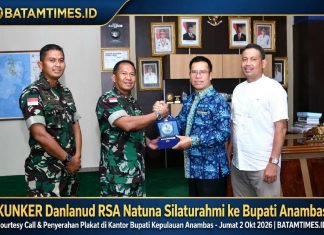 Kunker Danlanud RSA Natuna Silaturahmi ke Bupati Anambas, Perkuat Sinergi TNI AU Pemkab
