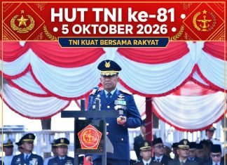 HUT ke-81 TNI di Natuna, Danlanud RSA Pimpin Upacara di Pantai Piwang