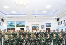 Danlanud Raden Sadjad Sambut Kadet Mahasiswa Unhan RI untuk Pengabdian di Natuna
