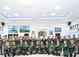 Danlanud Raden Sadjad Sambut Kadet Mahasiswa Unhan RI untuk Pengabdian di Natuna