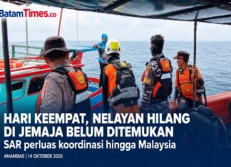 Hari Keempat, Nelayan Hilang di Perairan Jemaja Belum Ditemukan, SAR Perluas Koordinasi hingga Malaysia
