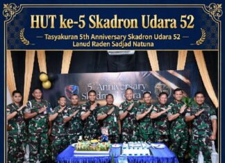 Danlanud RSA Natuna Apresiasi Pengabdian 5 Tahun Skadron Udara 52