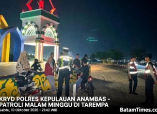 Cegah Gangguan Kamtibmas, Polres Anambas Gelar KRYD Malam Minggu di Tarempa